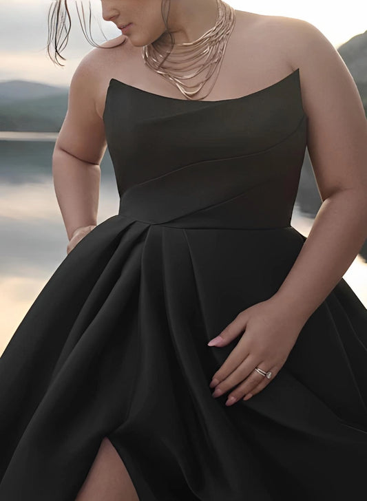 roselledress vertical pearl button back voluminous train plus‑size bridal gown