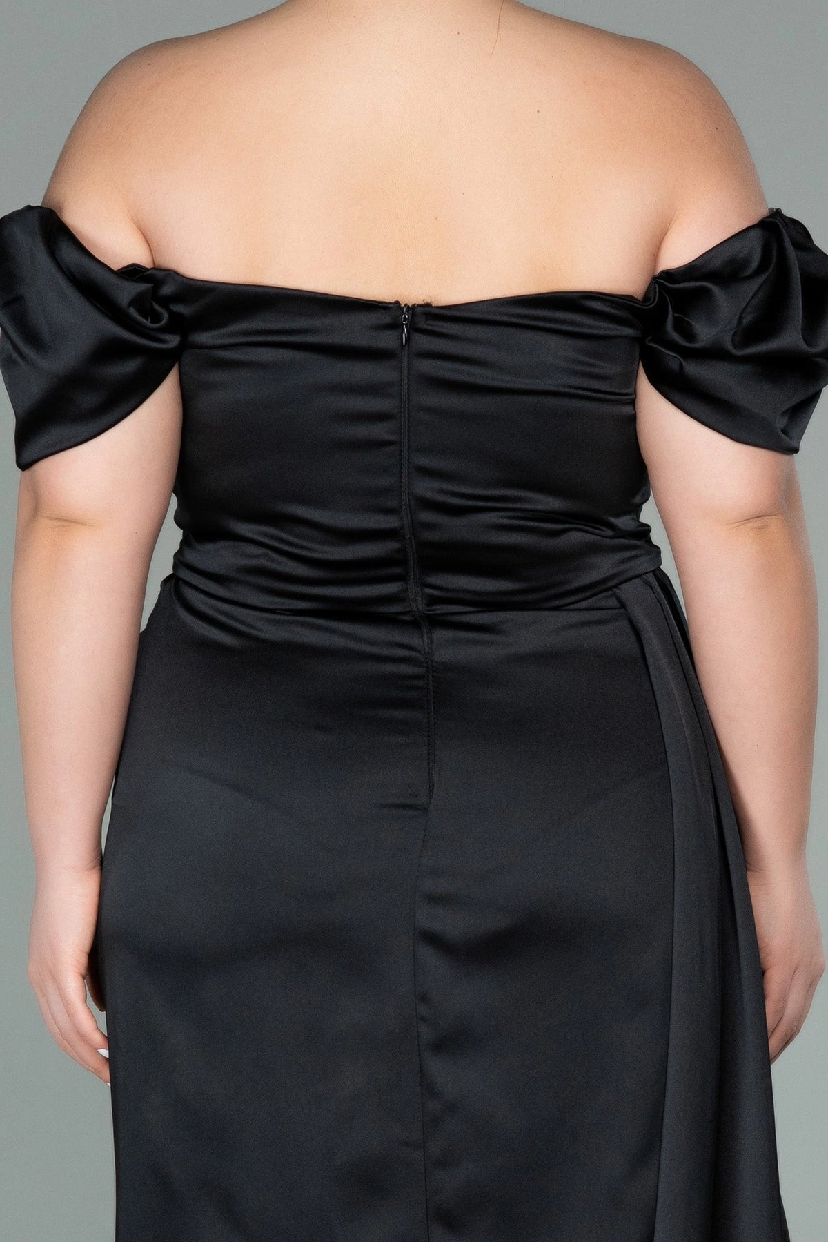 Elegant Plus Size Sheath Off Shoulder Zipper Back Long Evening Dress