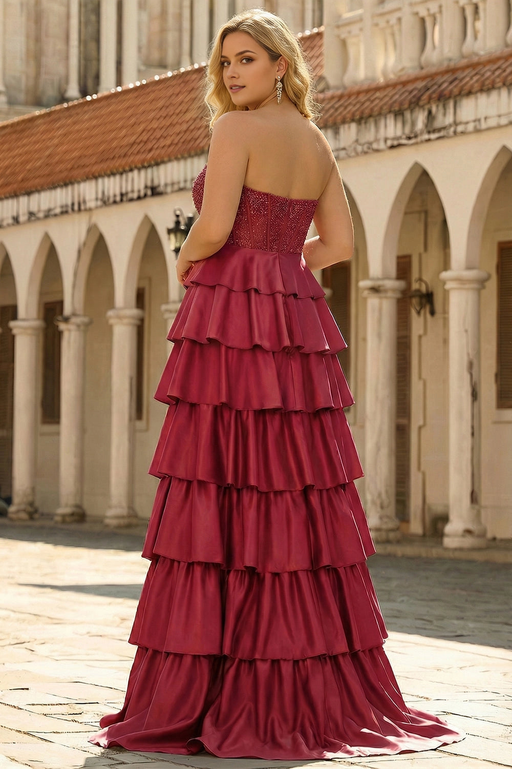 Sage Plus Size A-Line Strapless Sweetheart Straight Back Long Prom Dress