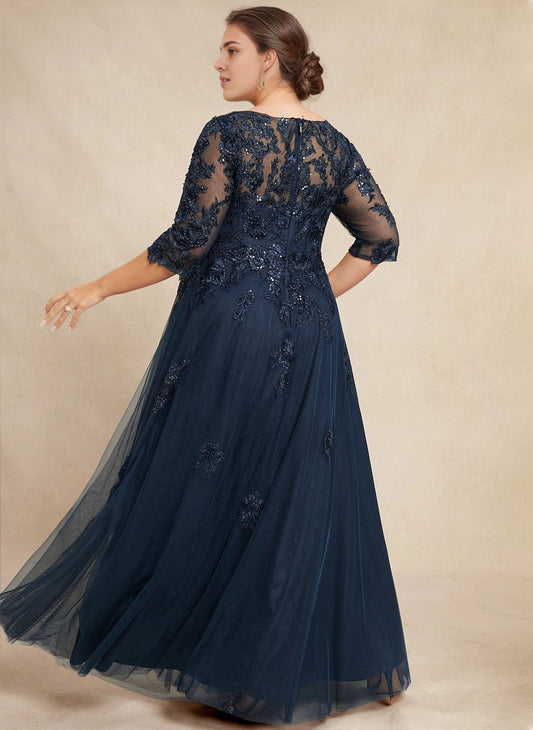 back view roselledress curvy navy tulle formal dress sheer lace embroidered back wedding guest long dress