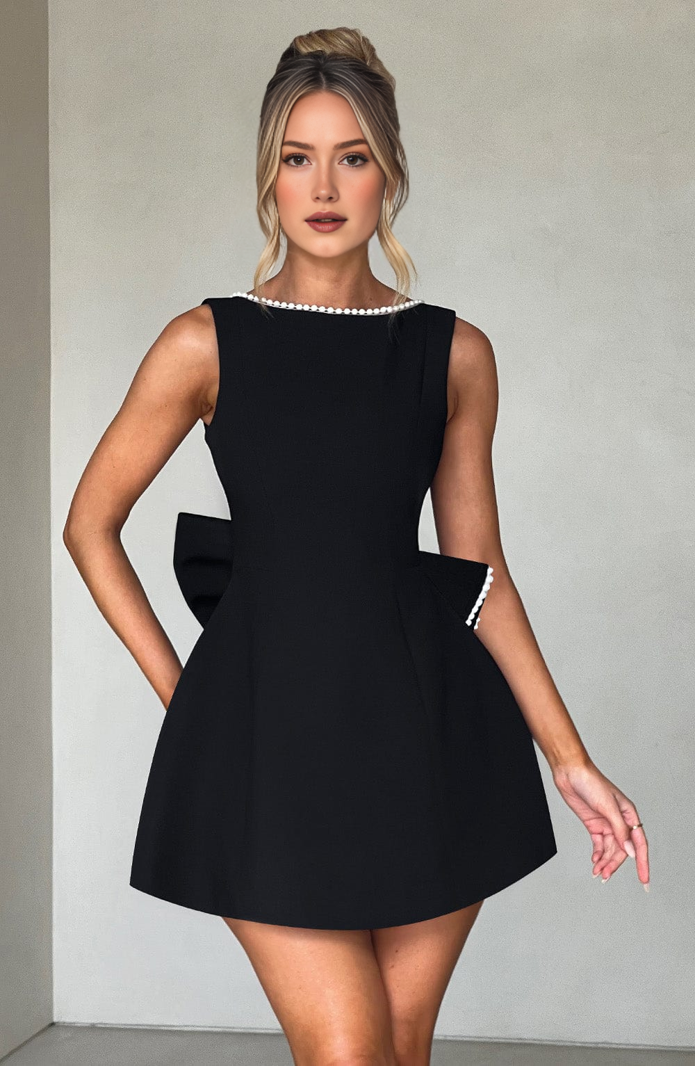 FitFlare ALine Round Sleeveless OpenBack homecoming dress