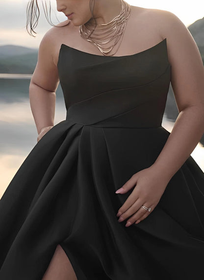 roselledress vertical pearl button back voluminous train plus‑size bridal gown