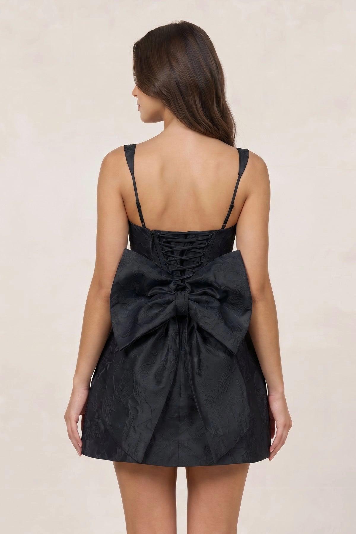 Chic A Line Square Neck Spaghetti Lace Up Mini Homecoming roselledress
