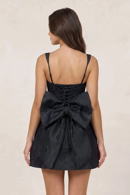 Chic A Line Square Neck Spaghetti Lace Up Mini Homecoming roselledress