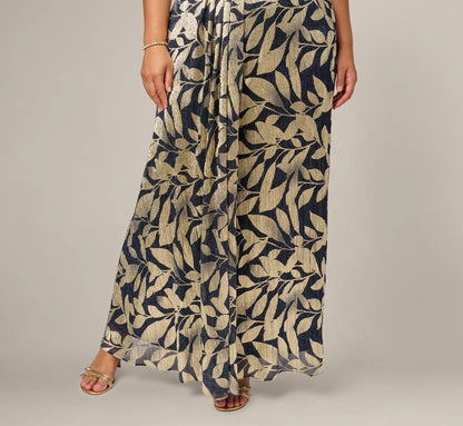Luxurious A-Line V-Neck Flutter-Sleeve Closed-Back Floor-Length Mother of the Bride Dresses