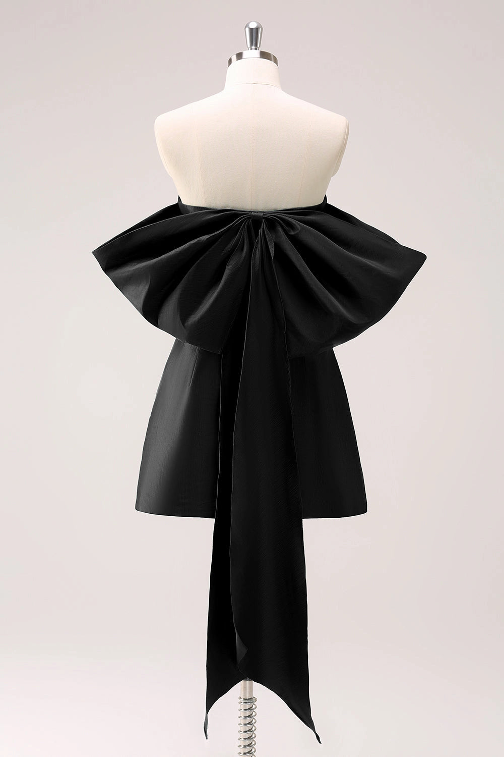 Emerald Green A Line Strapless Off Shoulder Giant Bow Back Mini Homecoming Dress