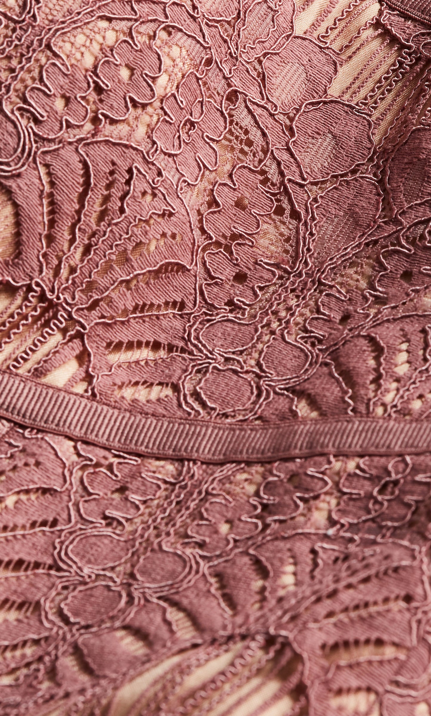 Dusty Rose Lace Chiffon Maxi Plus Size Wedding Guest Dress