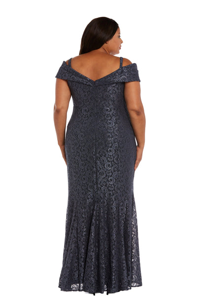 Roselledress Modest Plus Size Mermaid Off Shoulder Strap Low Back Lace Maxi Prom Dress