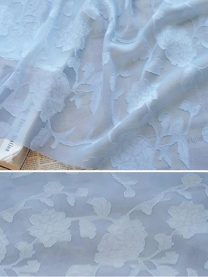 A-Line Scoop Sleeveless Lace Back Zipper Chiffon Maxi Two Piece Plus Size Mother Of Bride Dress
