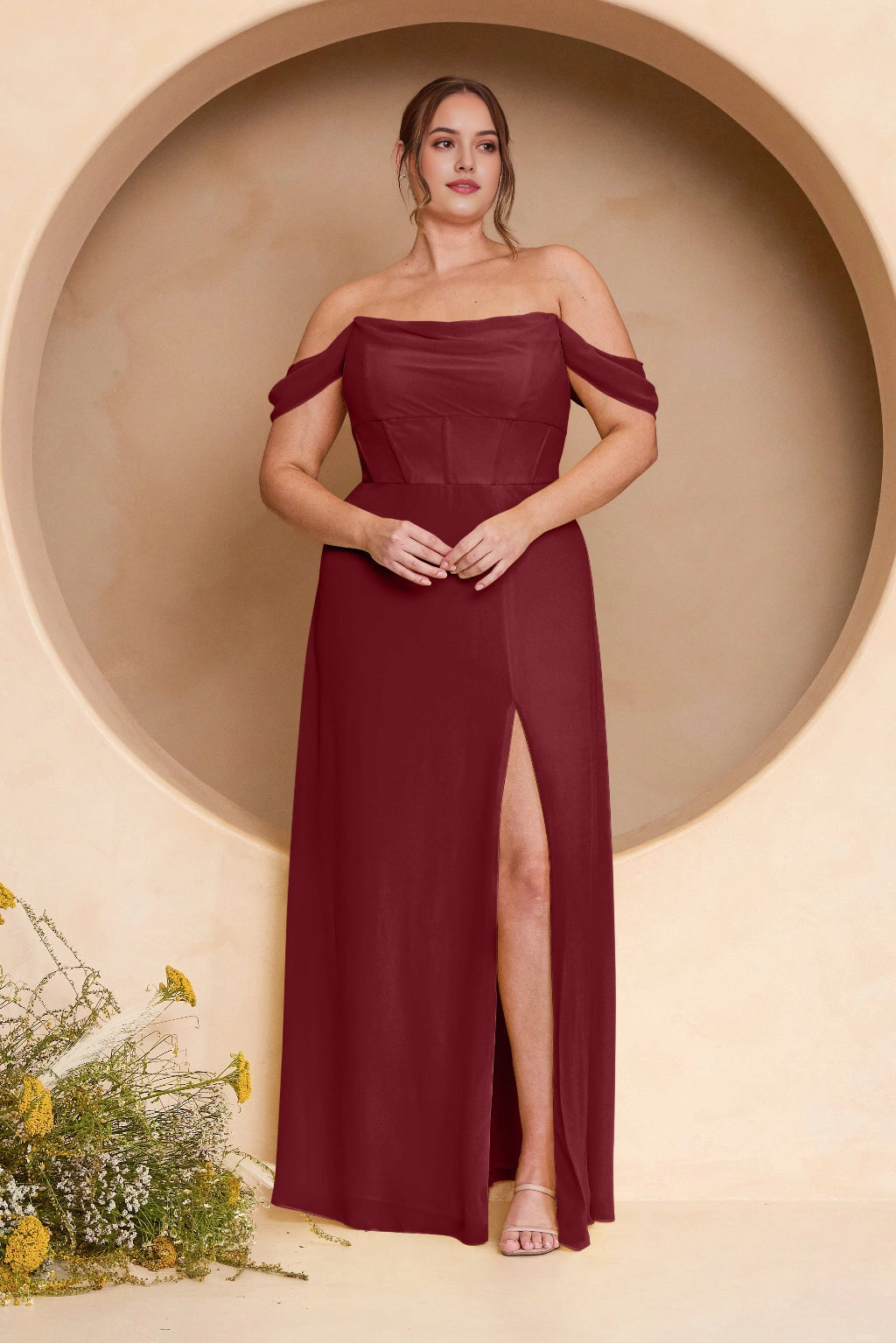 Elegant Sheath Sweetheart Strapless Open Back Floor Length Plus Size Bridesmaid Dress（副本）