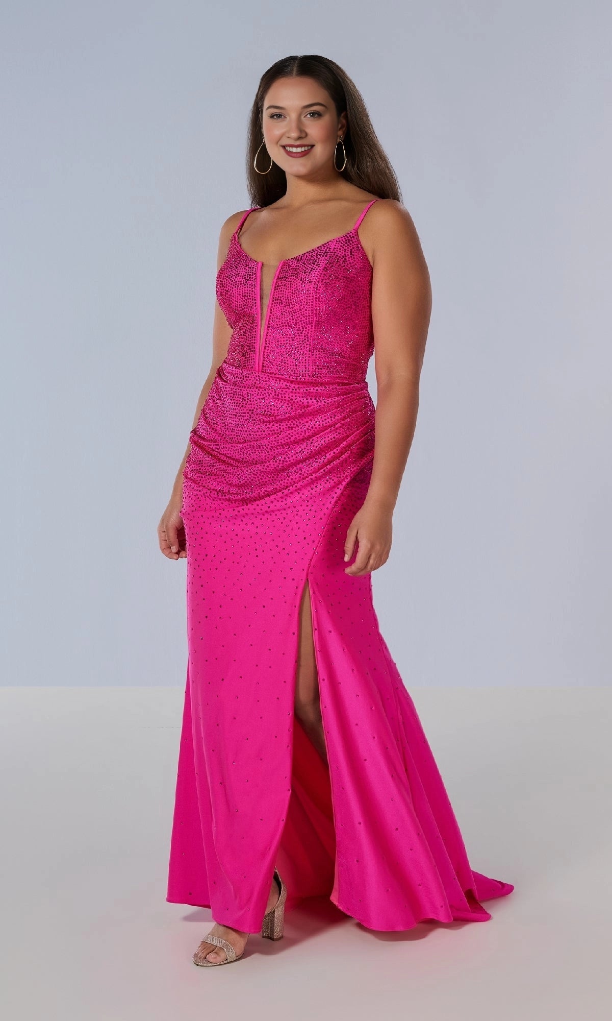 Glamorous Plus Size Mermaid Sweetheart Corset Back Long Evening Dress