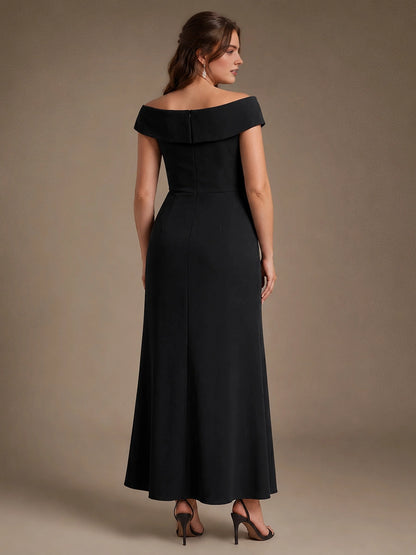 RoselledressTeal Green Plus Size Elegant Off‑Shoulder Ruffle Sleeve Mermaid Maxi Mother of the Bride Dress