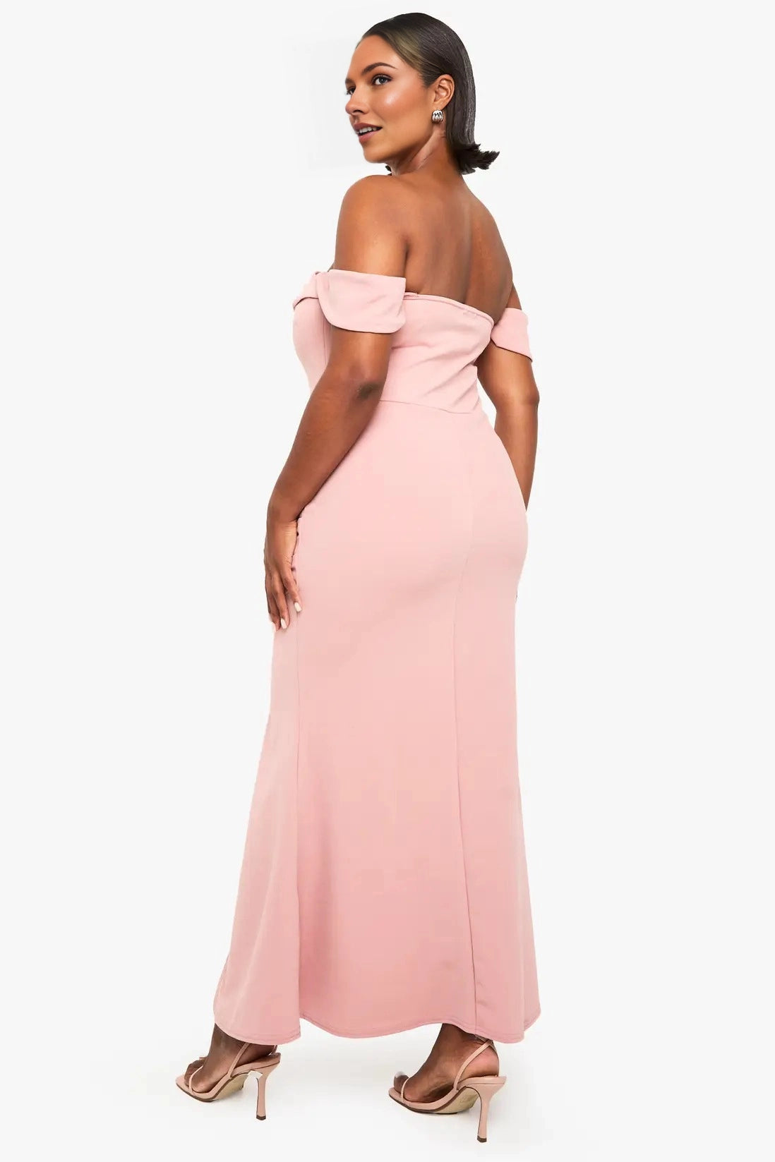 roselledress-plus-size-dusty-pink-crepe-off-shoulder-mermaid-gown-back