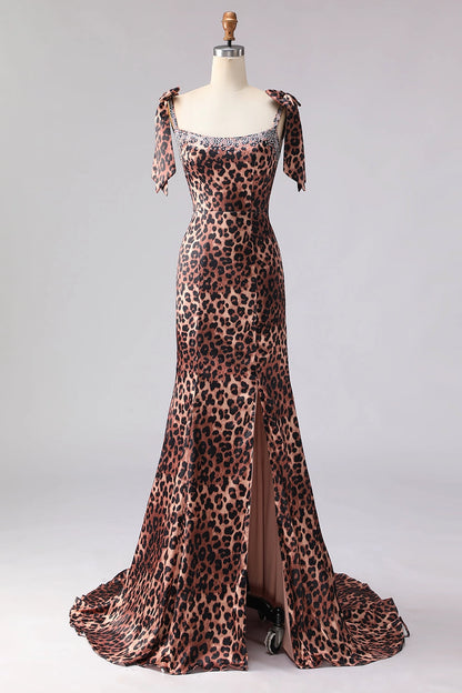 Glamorous Mermaid Square-Neck Sleeveless Scoop-Back Floor-Length Plus Size Prom Dress