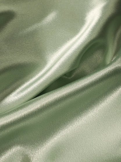 Chic Plus Size A-Line Square Neck Short Sage Satin Homecoming Dress