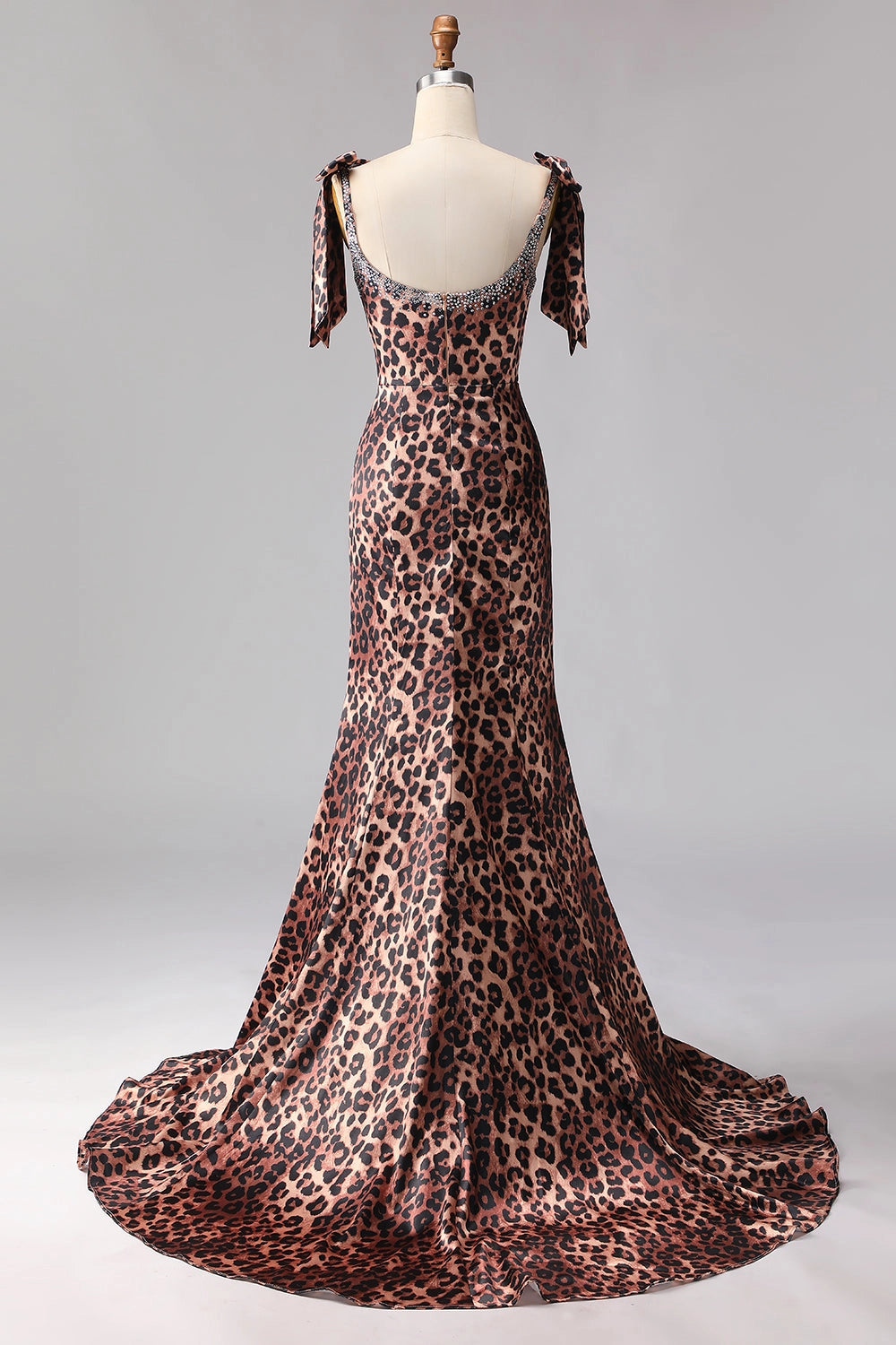 Glamorous Mermaid Square-Neck Sleeveless Scoop-Back Floor-Length Plus Size Prom Dress