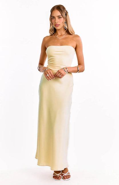 Black A-Line Square Neck Spaghetti Lace Up Back  Long Prom Dress