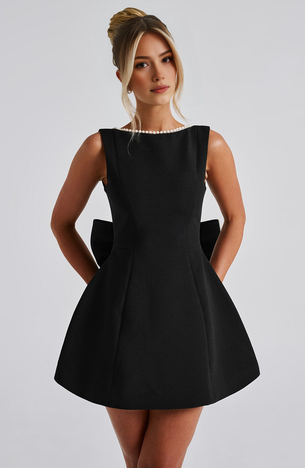 FitFlare ALine Round Sleeveless OpenBack homecoming  dress