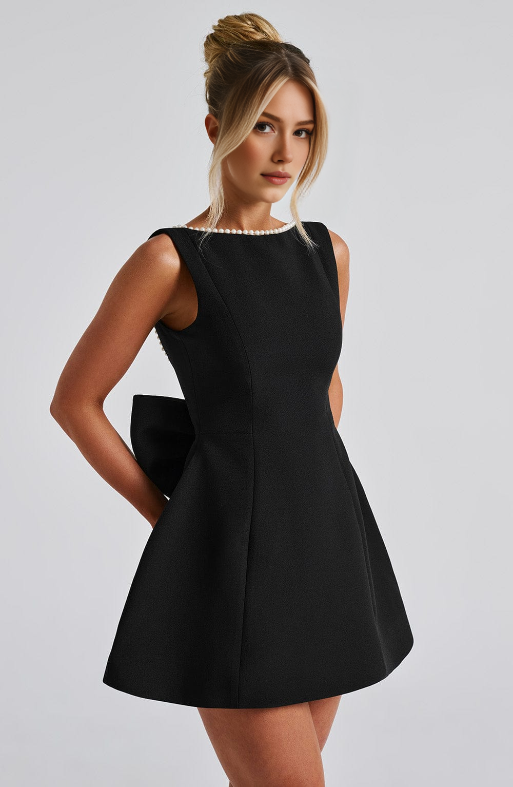 FitFlare ALine Round Sleeveless OpenBack homecoming  dress