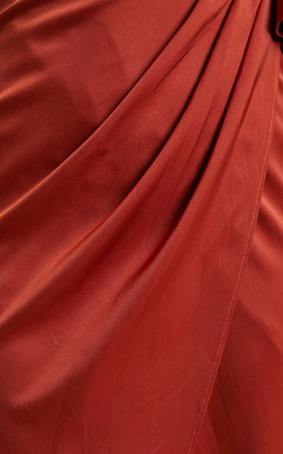 Spaghetti Strap Wrap V Neck Tie Waist Satin Midi Plus Size Bridesmaid Dress