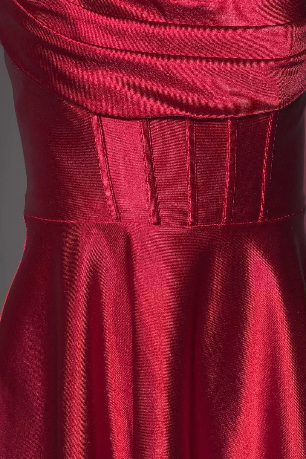 Red A Line Cowl Spaghetti Strap Zip Back Mini Homecoming Dress