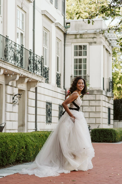 Romantic A-Line Sweetheart Off-Shoulder Tulle Floor-Length Plus Size Wedding Dress