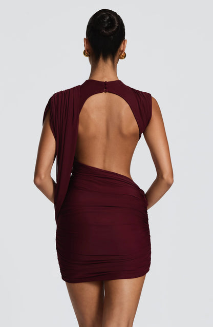RoselleDress  sleeveless cutout back bodycon mini cocktail dress back view