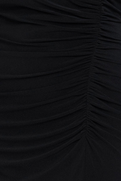 Elegant Plus Size Sheath Asymmetric Neck Long Sleeve Zipper Back Maxi Wedding Guest Dress