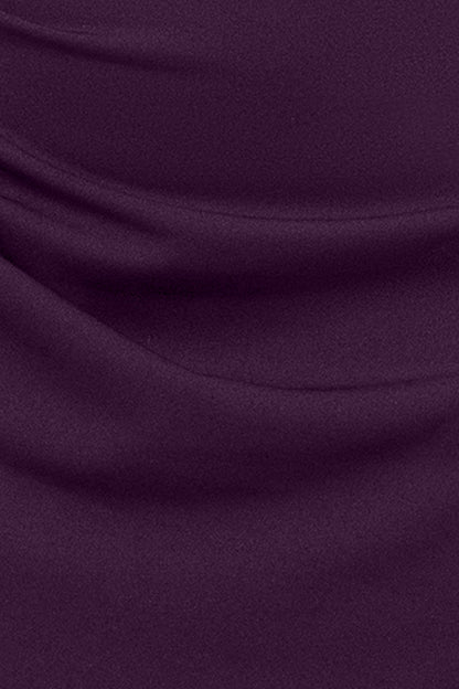 Elegant A-Line Off-Shoulder Draped-Sleeve Zipper-Back Floor-Length Plus-Size Wedding Guest Dress