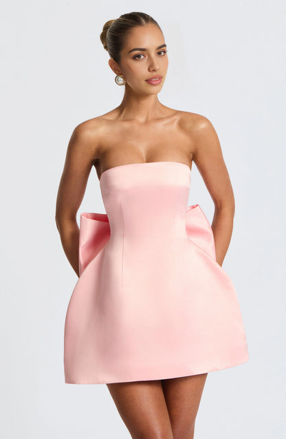 White Fit Flare Strapless Sleeveless Lace Up Back Mini Homecoming Dress