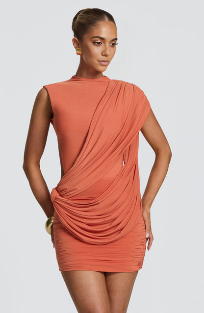 Elegant Bodycon High Neck Sleeveless Open Back Mini Homecoming Dress