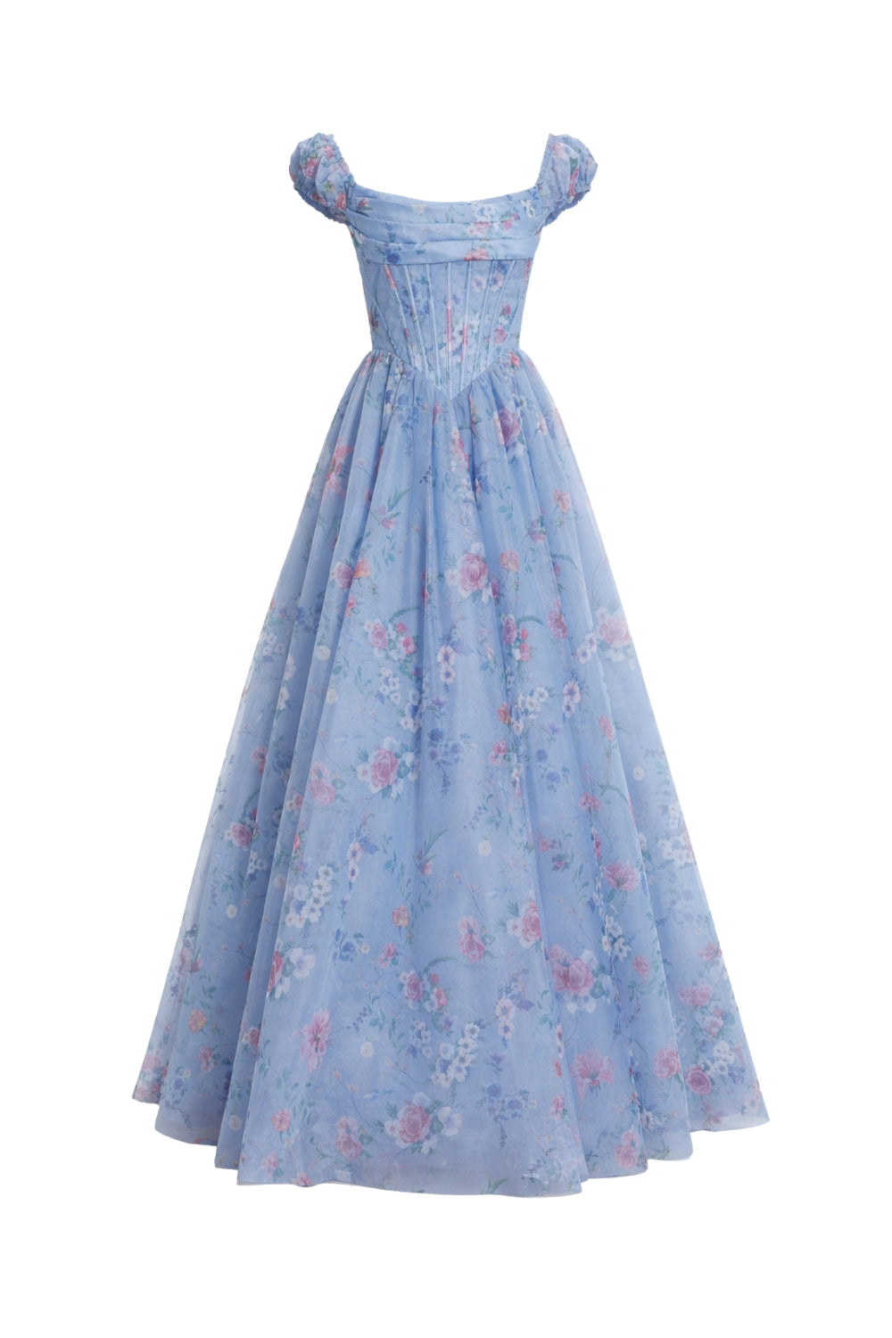 Plus Size Romantic A Line Off Shoulder Corset Lace Up Long Prom Dress