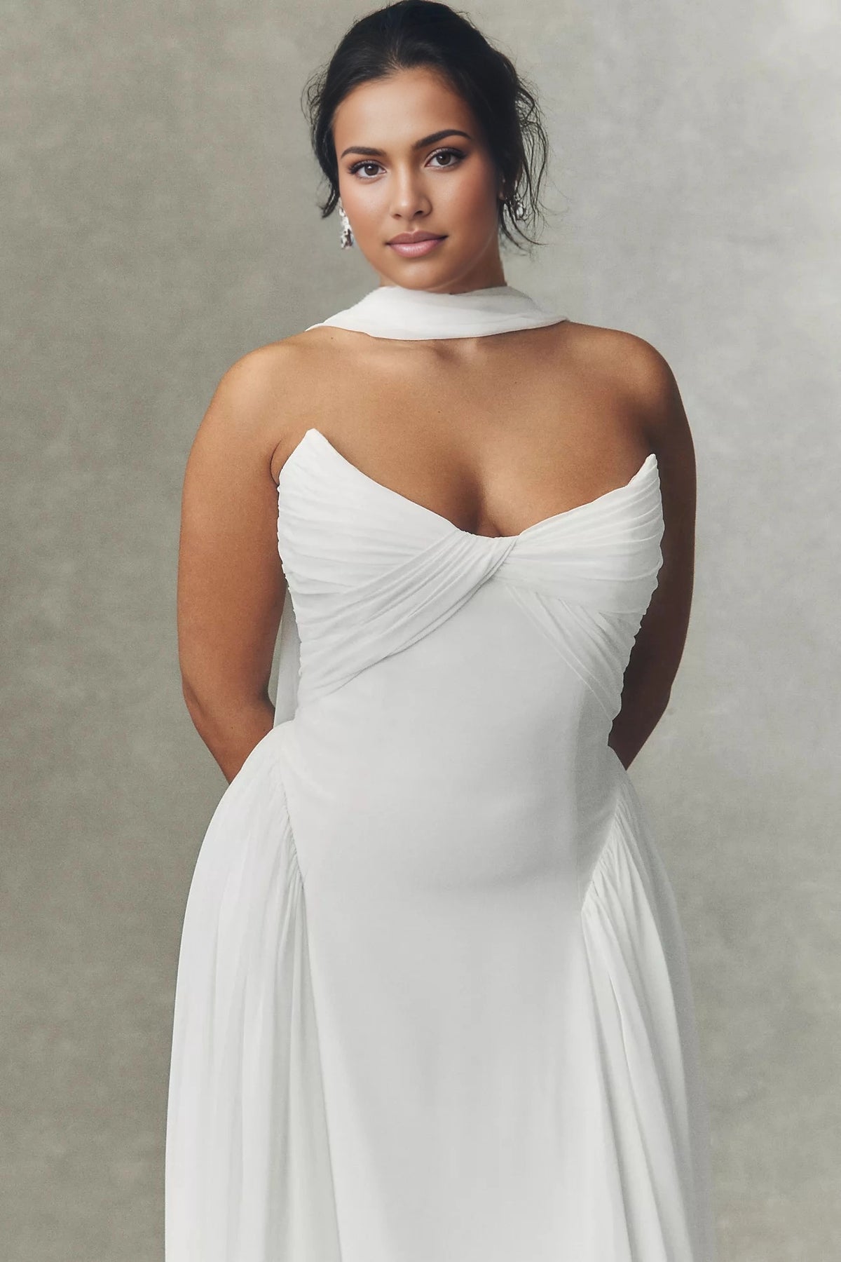 Romantic A-Line Sweetheart Strapless Button Back Plus Size Wedding Dress